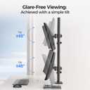 Suptek Dual LED LCD Monitor Stand up Desk Mount for 2 / Two Screens up to 32 inch Extra Tall 31.5" Pole Heavy Duty Fully Adjustable Stand Vertical Array (MD6802)