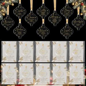 Kasyat 30 Sets Valentine Christian Ornaments Bulk Clear Acrylic Bible Verse Tree Ornament with Card Religious Appreciation Gift for Women Church Members Pastor Employee Team Staff Coworker (Pastoral)