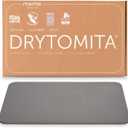 Momo Lifestyle Stone Bath Mat Drytomita Quick Drying Diatomaceous Earth, Ultra Absorbent 23.6" X 15.4" Graphite Gray