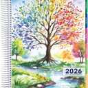 DELUXE 2026 Planner, 8.5"x11": 14 Months (November 2025 - December 2026), Includes Page Tabs, Bookmark, Planning Stickers, Pocket Folder Daily Weekly Monthly Planner Yearly Agenda (Tree Season)