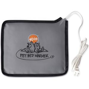 K&H Pet Products Pet Bed Warmer, Turn Any Pet Bed Into a Heated Cat or Dog Bed, Waterproof Indoor Heated Warming Pad Insert, Automatic Temperature, Safety Listed - Small 10.25 X 9.25in Gray