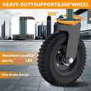 Gate Wheel, 8 Heavy Duty Fence Gate Wheel, Made of Fine Iron Solid Rubber, Maximum Weight Capacity 750 Lbs, Corrosion and Rust Resistant, for Wood Gates and Metal Pipe Gates. (Yellow Upgrade)
