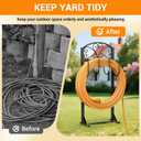 Garden Hose Holder for Outside - Freestanding Metal Water Hose Holder Stand Holds 151ft, Heavy Duty Garden Hose Storage Hanger Rack for Outdoor Yard Patio