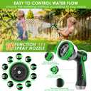 Stainless Steel Garden Hose 50 ft - 304 Stainless Steel Kink-Free Metal Water Hose with Shut-Off Valve & Hose Straps, Heavy Duty, Rust/Puncture Proof for Yard, Lawn and Car Washing, 50 Feet