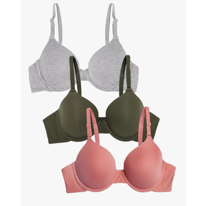 Fruit of the Loom Women's Smooth Cotton T-Shirt Bra Pack - Ultra-Soft, Flexible, and Invisible Under Tees
Size 38D