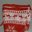 Christmas Tree Skirt 48 inch Large Tree Skirt Snowflake Reindeer Red Xmas Tree Skirt Rustic Christmas Tree Mat Decorations for Winter New Year Holiday Party Decor Indoor Outdoor (Santa, 48inch)