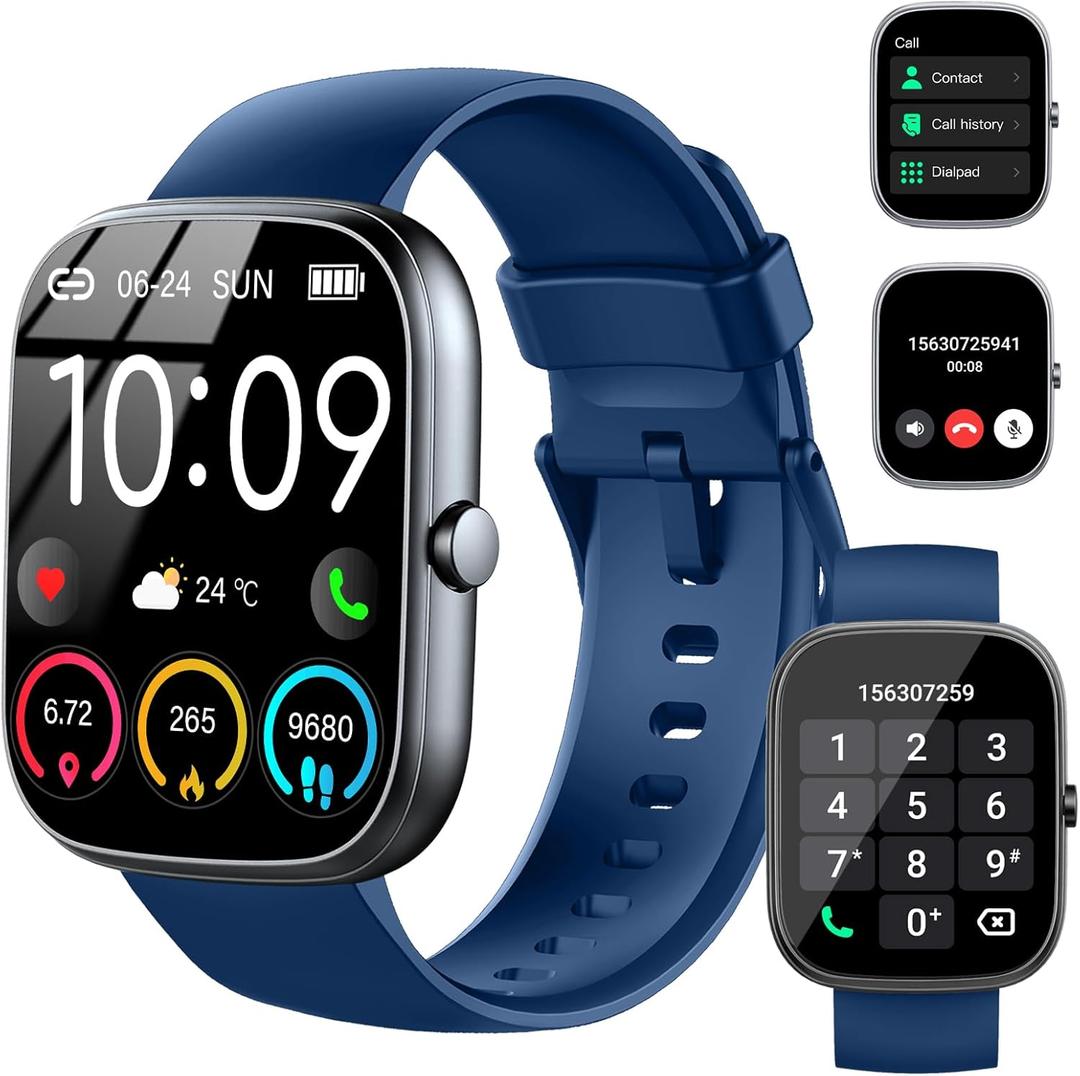 Jugeman Smart Watch (Answer/Make Calls), 1.91" HD Screen SmartWatch for Women Fitness Activity Tracker Heart Rate/Sleep Monitor/Pedometer, Smart Watches for Android iOS Blue Jugeman Smart Watch (Answer/Make Calls), 1.91" HD Screen SmartWatch for Women Fitness Activity Tracker Heart Rate/Sleep Monitor/Pedometer, Smart Watches for Android iOS Blue