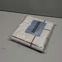 WOUVMA Farmhouse Plaid Shower Curtain Beige Linen Shower Curtains for Bathroom Natural Brown Pattern 72 x 72 Inch