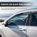 Rain Guards Window Visors for Toyota RAV4 2013-2018 6Pcs Chrome