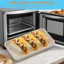 stuuikf 2-Pack Rectangular Silicone Tortilla Holder - 4-Slot Taco/Wrap Stand with Non-Slip Base (Cream & Mint), Kitchen Essential for Meal Prep, Parties & Food Trucks, Dishwasher Safe