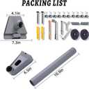 Gen 3 Mount for Starlink, Rustproof & Weatherproof Adjustable Wall/Roof/Pole Mounting Kit, Compatible with Starlink Standard V3 / 4 / 4X Antenna, Grey
