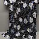 STYLEWORD Women's Summer 2025 Casual Short Sleeve Tiered Flowy Spring Dress Long Midi Beach Sundress Vacation Outfits (X-Large, Blue Purple White Floral)