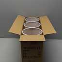 Wellmet Small Chandelier Lamp Shades Brown Set of 6, Rustic Style Linen Drum Shades for Wall Lamp, Hardback Clip on Lamp Shades for E12 Candle Bulbs, 5.5"x 5.5" x 5"