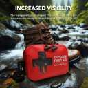 2 x 152 PCS Waterproof First Aid Kit, Portable Small Boat Dry Bag Bug Out Bags, Emergency Medical Kit Ideal for Boating, Camping, Fishing, Kayaking, Floating, Red