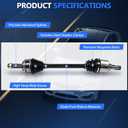 Maxfavor CV Axles Front for Toyota Avalon 1997-2004, Camry 1997-2001, Sienna 1998-2003, Solara 1999-2003, for Lexus ES300 1997-2001 CV Axle Shaft Assembly 3.0L FWD - Front Passenger and Driver side