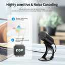 LIANGSTAR USB Computer Microphone, Podcast Mic Desktop with Mute Button for Recording Streaming, Omnidirectional Condenser, Plug&Play Stand with Volume Control for PC, Laptop, Mac, YouTube