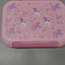 Kids Bento Lunch Box, Toast Shaped 4-Compartment 31OZ Container with Sauce Cup & Utensils (Ages 3+) Leak-Proof, Drop-Proof, Dishwasher Safe | BPA-Free Reusable Lunch Box for School, Travel | 