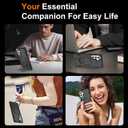 Compatible with Samsung Galaxy S26 Case Invisible Magnetic Kickstand [Compatible with Mag-Safe][10 FT Military Drop Protection] Hard Back Soft Edge 6.3 Inch, Black