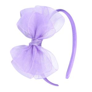4.5-Inch Organza Headband-Enchanting Fairy-Tale Princess Hair Accessories for Girls, Toddlers, Kids, and Teens -Purple