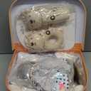 Baby Gift Set for Newborn - 11PCS Baby Shower Gifts Basket with Baby Blanket Baby Rattle, Wooden Keepsake Milestone Elephant Toy Decision Coin & Baby Bibs Socks Essentials for Baby Girls Boys (Orange)