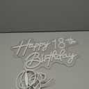 Happy 18th Birthday Neon Sign For Birthday Party16.5"*10.5" Neon Happy Birthday Led Neon Light For Party Backdrop Wall Decor With Dimmable Switch Birthday Light Up Sign Birthday Gift