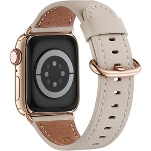 WFEAGL Compatible with Apple Watch Band 41mm 40mm 38mm 42mm(series 11 10) Women, Top Genuine Leather Band for iWatch SE 3 2 1 & Series 11 10 9 8 7 6 5 4 3 2 1