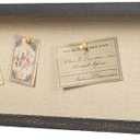 Freezing point Shadow Box Frame 8x25 Flower Shadow Box Pin Display Case Cabinet Picture Frame with Linen Back Memorabilia Awards Medals Badge Bouquet Wedding Memory Box for Keepsakes Long Black