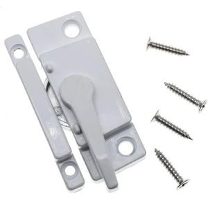 2 Pack Sliding Window Sash Locks Zinc Alloy Sash Lock White Window Locks Sliding Window Parts and Hardware Latch Lock for Double Hung Window Vertical and Horizontal Sliding Windows