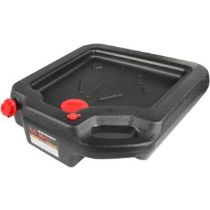 MaxWorks 51165 16-Quart Oil Drain Container, Black – Deep Drain Well, Ergonomic Handles, Spill-Resistant Design, Upright or Flat Storage – Ideal for Trucks, SUVs, and Farm Equipment