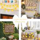 Easter Decoration String Lights, 10 FT 12 LED Eggshell Chicken Mantel Garland Battery Operated with Remote Timer 8 Modes, Hemp Rope Banner for Fireplace Table Wall Spring Party Indoor Outdoor Decor