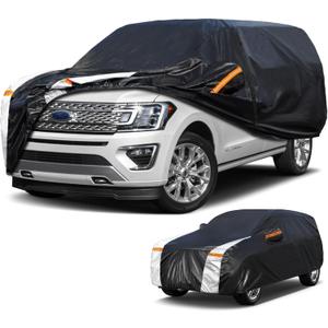 Large SUV Car Cover for Ford Expedition(No Suitable for MAX) 100% Waterproof All Weather, Heavy Duty Outdoor Full Exterior Covers Rain Sun Wind UV Protection.