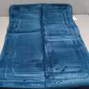 Bath Mat Rug 30x20, Ultra Soft, Non-Slip and Absorbent Bathroom Rugs, Machine Wash Dry, Comfortable Bath Carpet for Bathroom Floor, Tub and Shower, Peacock Blue