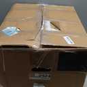 Modern Arc Floor Lamp with Metal Hanging Dome Shade, Industrial Adjustable Over the Couch Stand Up Light, Marble Base Farmhouse Tall Task/Reading Standing Lamp for Living Room Bedroom Office, Black