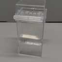 Hamiledyi Automatic Bird Feeder No Mess Bird Cage Feeder Transparent Acrylic Parrot Seed Food Container with Perch Cage Accessories for Parakeet Finch Lovebirds Budgies Canary (White)