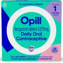 Opill, Daily Birth Control Pills, Over-the-Counter Progestin-Only Oral Contraceptive, FDA-Approved & Estrogen-Free, 28 Count