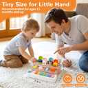 Interactive Pop Up Animal Toy with Piano Keys, Music & Lights, Montessori Cause and Effect Toys for 3+ Year Old, STEM Fine Motor Skills Baby Toy for Infants 6-12 Months, Toddler Birthday Gift