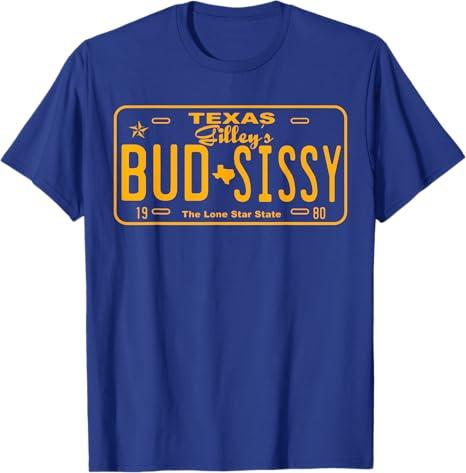 Gilley's Bud N Sissy Texas Cowboy T-Shirt (Small, Black)