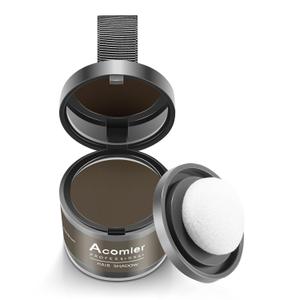 5 x Acomler Instantly Root Touch Up Hair Color Hairline Shadow Powder,Root Cover Up,Dark Brown for Thinning Hair, Grey Hair Coverage Hair Powder for Women with Eyebrows,Beard Line,Bald Spots (Dark Brown) (0.14 Ounce (Pack of 1))