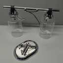 Chuntsone 2-Light Bathroom Light Fixtures, Chrome Bathroom Vanity Lights with Clear Glass Shade, Modern Wall Light Sconce for Mirror Farmhouse Rustic Restroom Kitchen Living Room Hallway