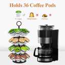 KIMIUP Coffee Pod Holder, K Cup Organizer Compatible with K-Cups(36 Pods), Kitchen Detachable Coffee Pod Organizer for Countertop, Spins 360-Degrees