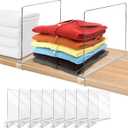 12 Inches Tall [Extra Tall Version] Shelf Dividers for Closet Organization and Storage, 8 Pack Purse Organizer for Closet Acrylic Bookshelf for Organization, Perfect for Sweater Shirts Handbags
