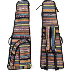 Tosnail Mini Strat Gig Bag with 10mm Padding, Shoulder Strap and Carry Handle, Vintage Electric Guitar Storage Case Bag - Bohemian Style