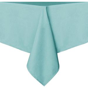 sancua Rectangle Tablecloth - 60 x 84 Inch - Stain and Wrinkle Resistant Washable Spring Table Cloth, Decorative Fabric Table Cover for Dining Tables, Buffet Parties and Camping, Turquoise