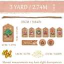 2 x 3 Yd x 1.5 Inch Vintage Frayed Edge Velvet Ribbon, Thick Ribbons with 10 Pcs Golden Bells & Pins & Ropes & Card, for Christmas Tree, Decor, Wreath, Ornaments, Gift Wrapping (Light Pink)