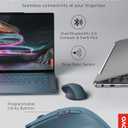 Lenovo Yoga Pro Mouse, Bluetooth, USB-C Rechargable, Dual Mode Bluetooth, 6 Button, Right Handed Design, Ergonomic Design, Programmable Buttons, 2-Way Metal Scroll Wheel, Tidal Teal
