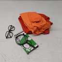 7PC Halloween Costume Set for Women, Brown Bob Wig, Red Skirt, Orange Top, Magnifying Glass, Socks, Glasses, Wig Cap L