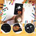 24 Pack Halloween Pre Drawn Canvas for Painting 5 x 7 Inch Pre Drawn Stretched Cotton Canvas for Adults Kids Halloween Party Favor DIY Art Supplies Wall Decor