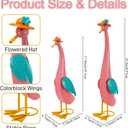 22" Duck Garden Statue Set of 2 Metal Ducks, Large