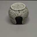 Sponge Holder for Kitchen Sink, Ceramic Dish Sponge Dish Rack Scrubby Caddy Kitchen Organizer Cute Sink Caddy Organizer, Farmhouse Decor, Speckled Glaze (Barrel)