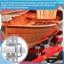 Yaocom 2 Sets 8" Boat Trailer Bunk Brackets, Galvanized Double U Bolt Swivel Top Bunk Bracket Kit for 1.5" x 3", 2" x 3", 3" x 3" Boat Trailer Cross Member, Boat Trailer Bunk Brackets